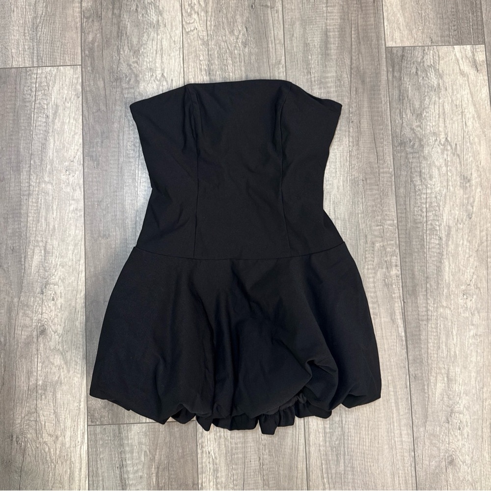 NBD Black Strapless Mini Dress